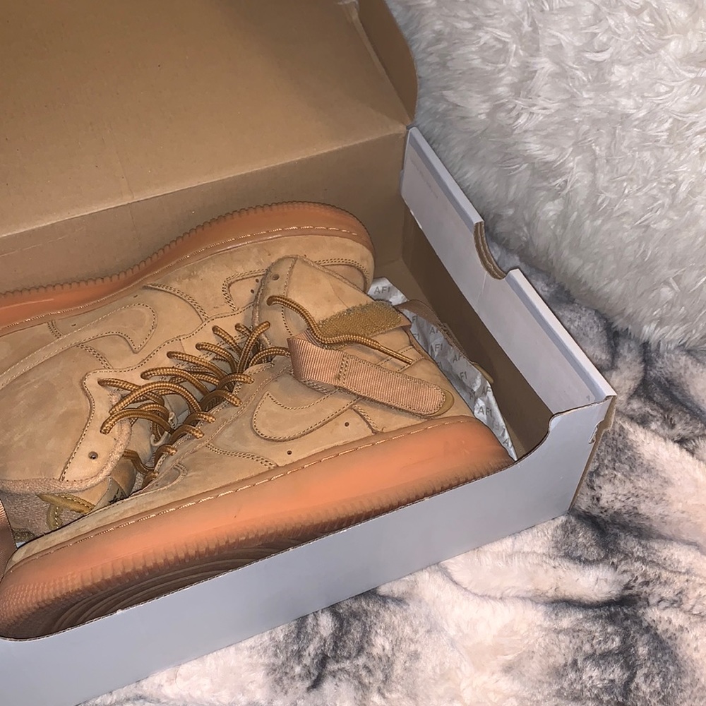 Lightly worn tan Air Force 1